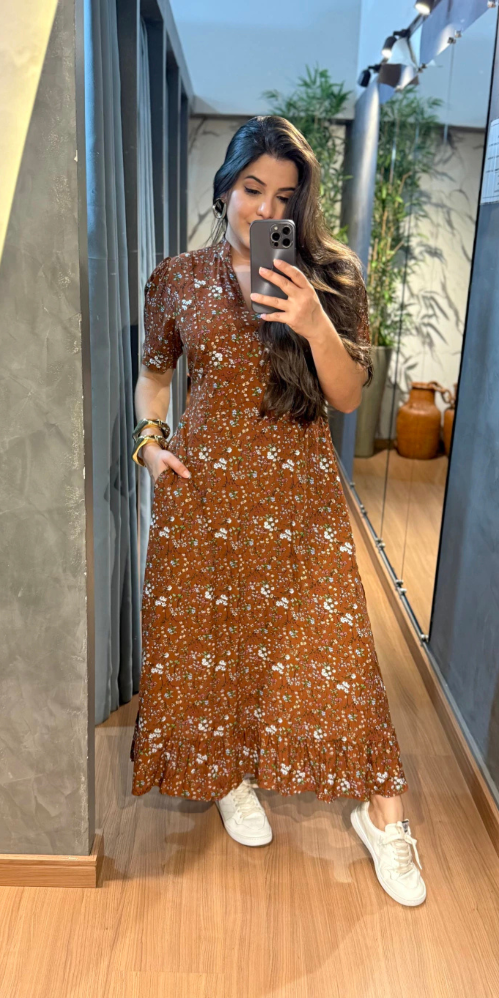 1047 | Vestido Lívia Marrom