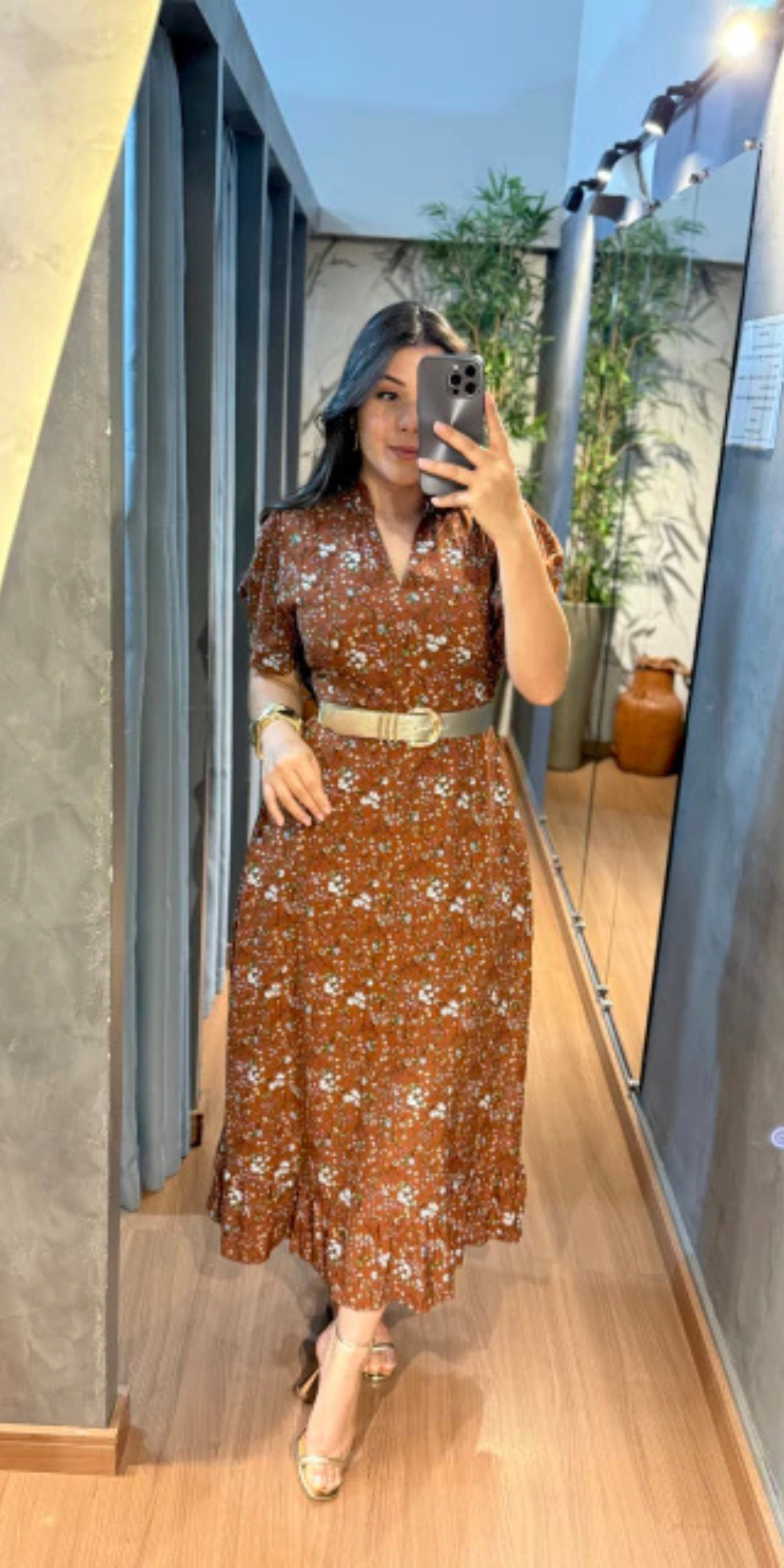 1047 | Vestido Lívia Marrom